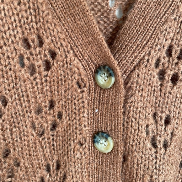 Burnt orange, knitted crop sweater - medium - Picture 3 of 4